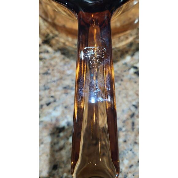 VTG Corning Ware Vision Amber Glass Cookware 2.5 Liter Sauce Pan & Lid - Picture 11 of 12